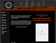 Tablet Screenshot of huntersteakhouse.com